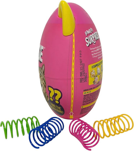 Bonkers Surprise Catnip Flavor Cat Treats with Cat Toy with Cat Spring Toys Bundle Pack!